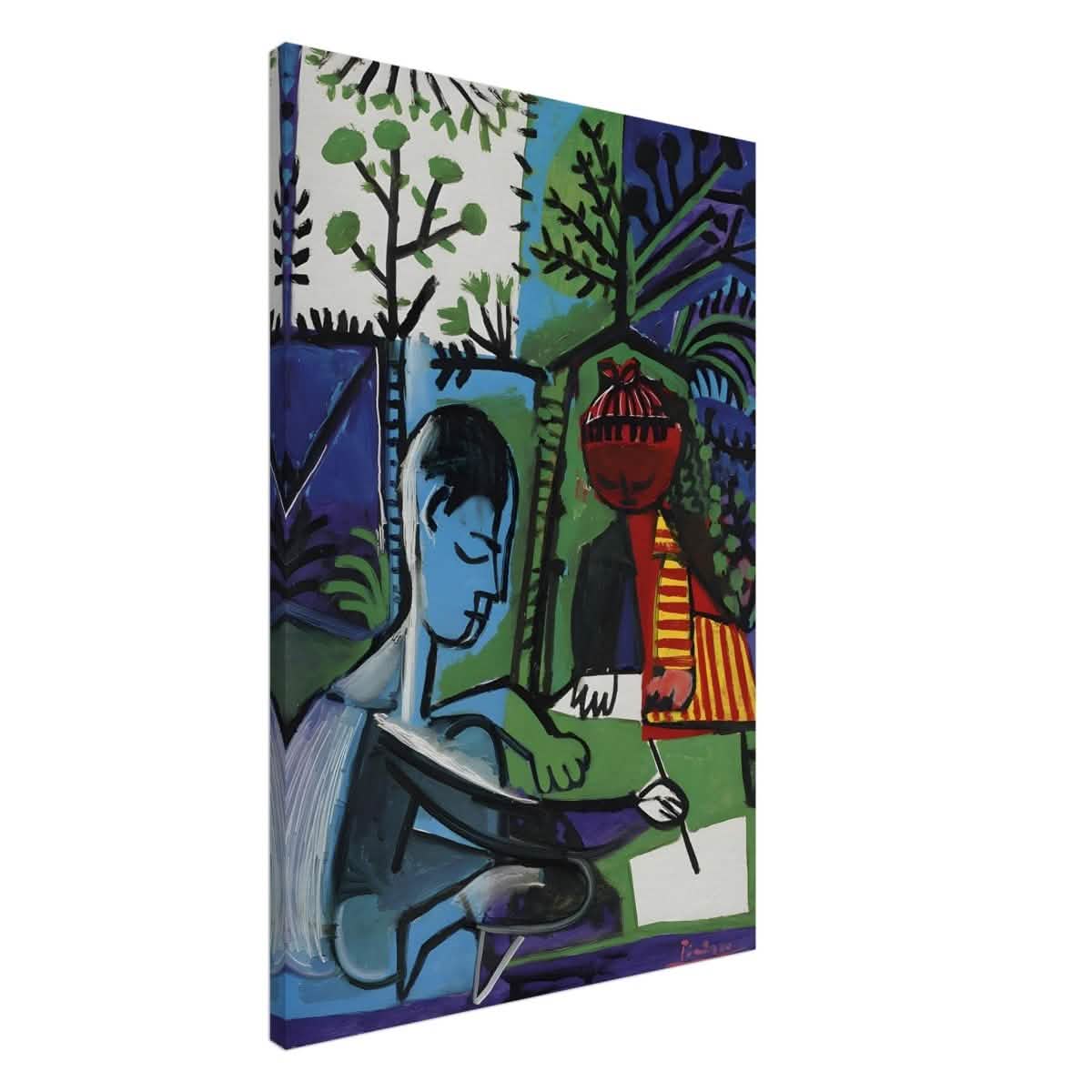 Claude and Paloma Playing by Pablo Picasso 1950 - Canvas - 60x90 cm / 24x36″ - Slim