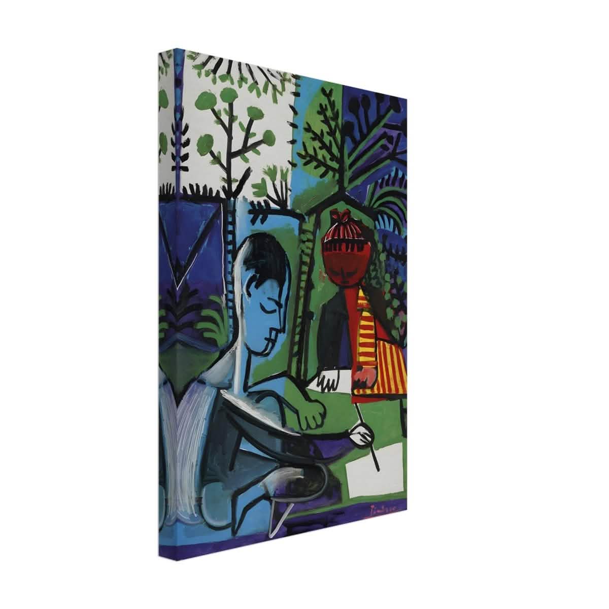 Claude and Paloma Playing by Pablo Picasso 1950 - Canvas - 30x45 cm / 12x18″ - Thick