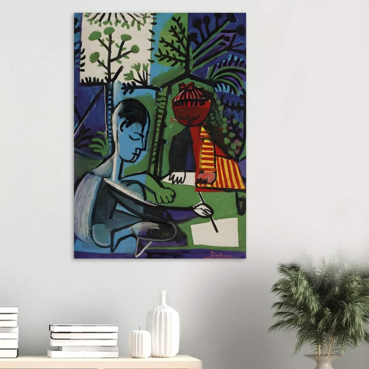 Claude and Paloma Playing by Pablo Picasso 1950 - Wood Prints - 70x100 cm / 28x40″ - 10 mm