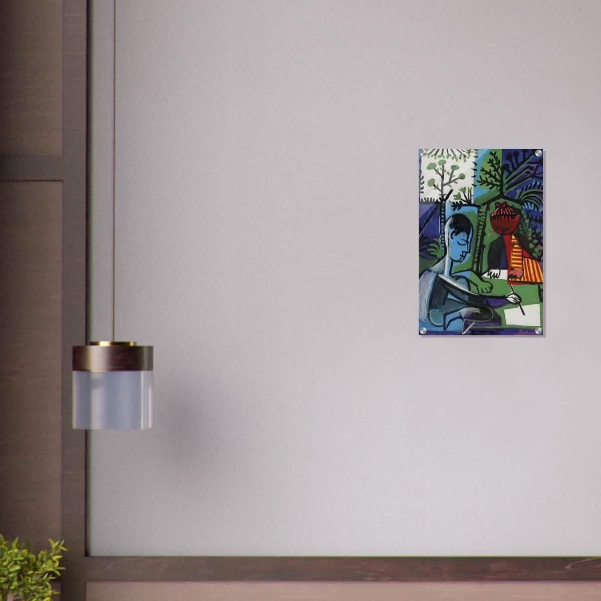 Claude and Paloma Playing by Pablo Picasso 1950 - Acrylic Print - 40x60 cm / 16x24″ -