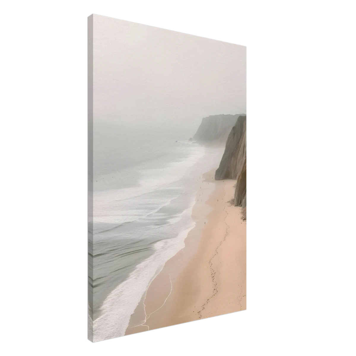 Coastal Reverie – Misty Cliffs & Gentle Shore Wall art print - Canvas - 60x90 cm / 24x36″ -