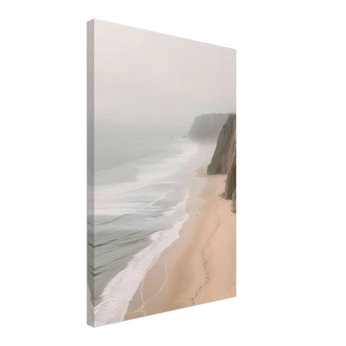 Coastal Reverie – Misty Cliffs & Gentle Shore Wall art print - Canvas - 40x60 cm / 16x24″ -