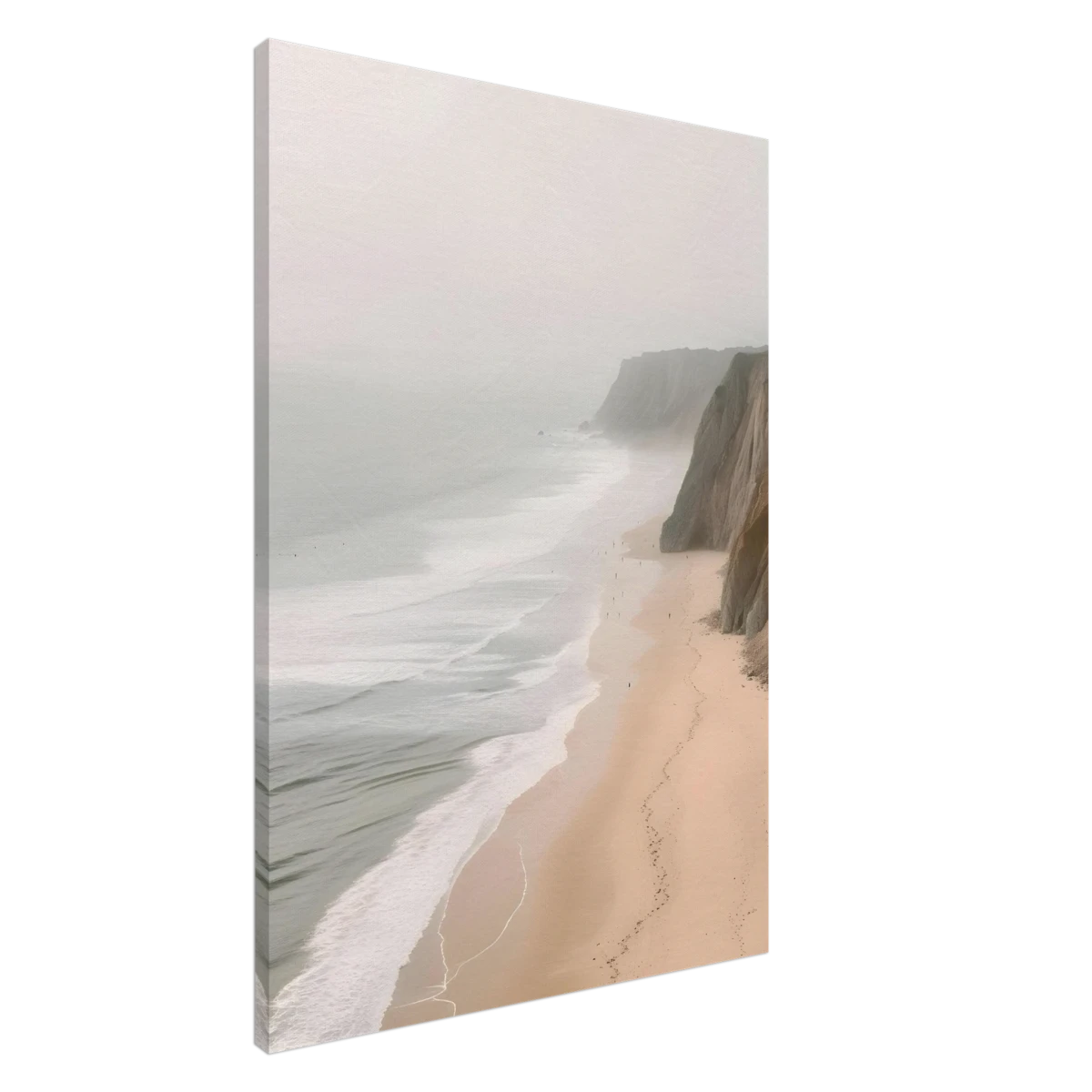 Coastal Reverie – Misty Cliffs & Gentle Shore Wall art print - Canvas - 70x100 cm / 28x40″ -