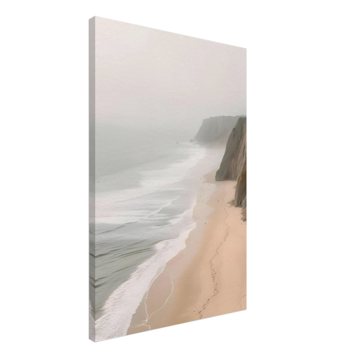 Coastal Reverie – Misty Cliffs & Gentle Shore Wall art print - Canvas - 50x75 cm / 20x30″ -