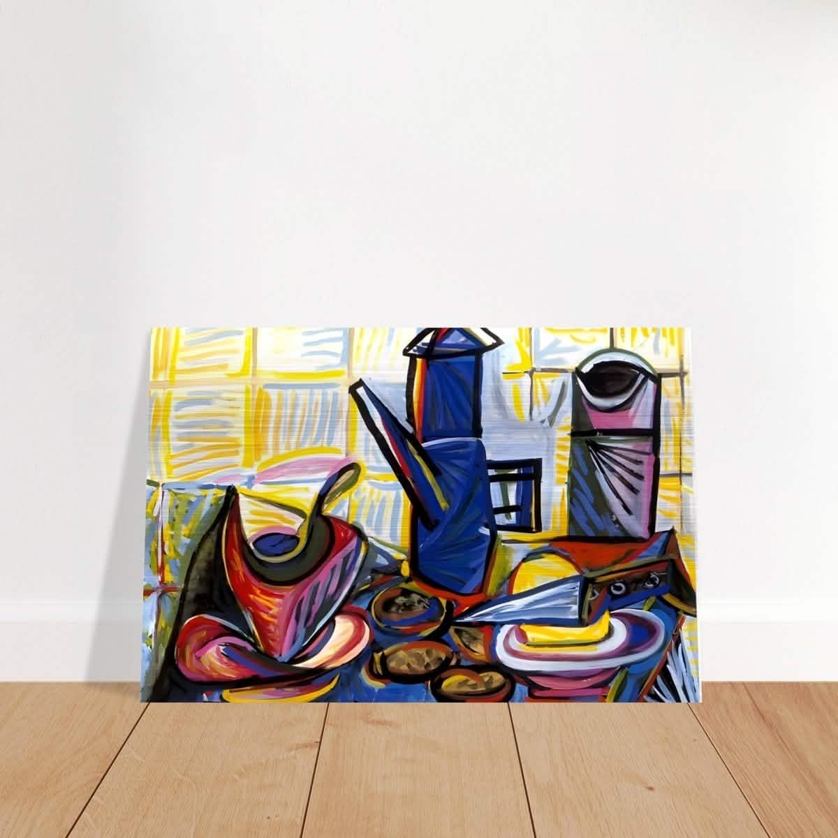 Coffee maker Cubism wall art Print by Pablo Picasso - Brushed Aluminum Print - 30x45 cm / 12x18″ -