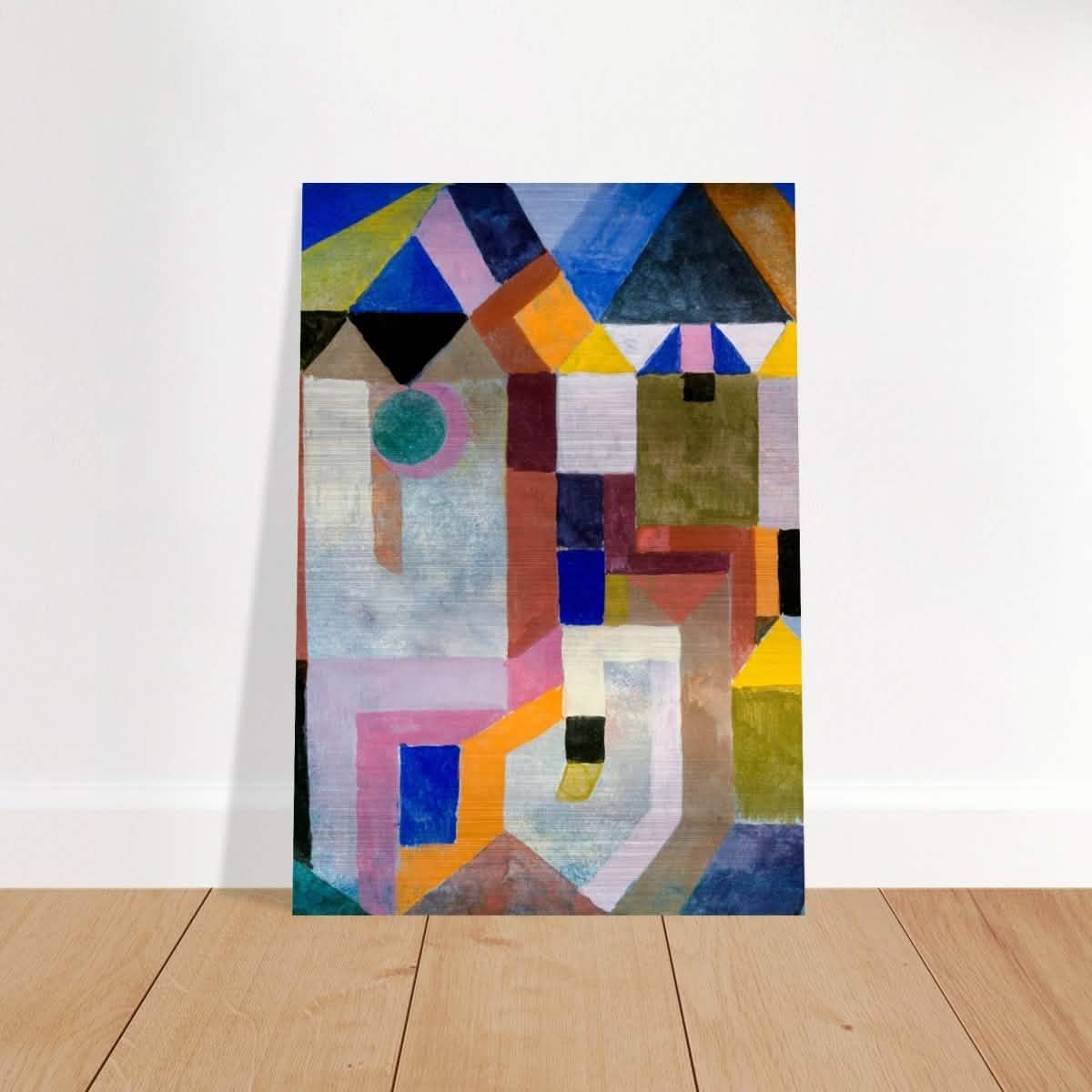 Colorful Architecture by Paul Klee - Brushed Aluminum Print - 70x100 cm / 28x40″ -