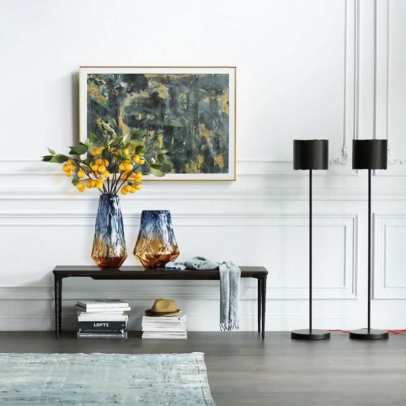 Colorful Gradient Glass Vase – Modern Hydroponic Decorative Flower Vase - Large -