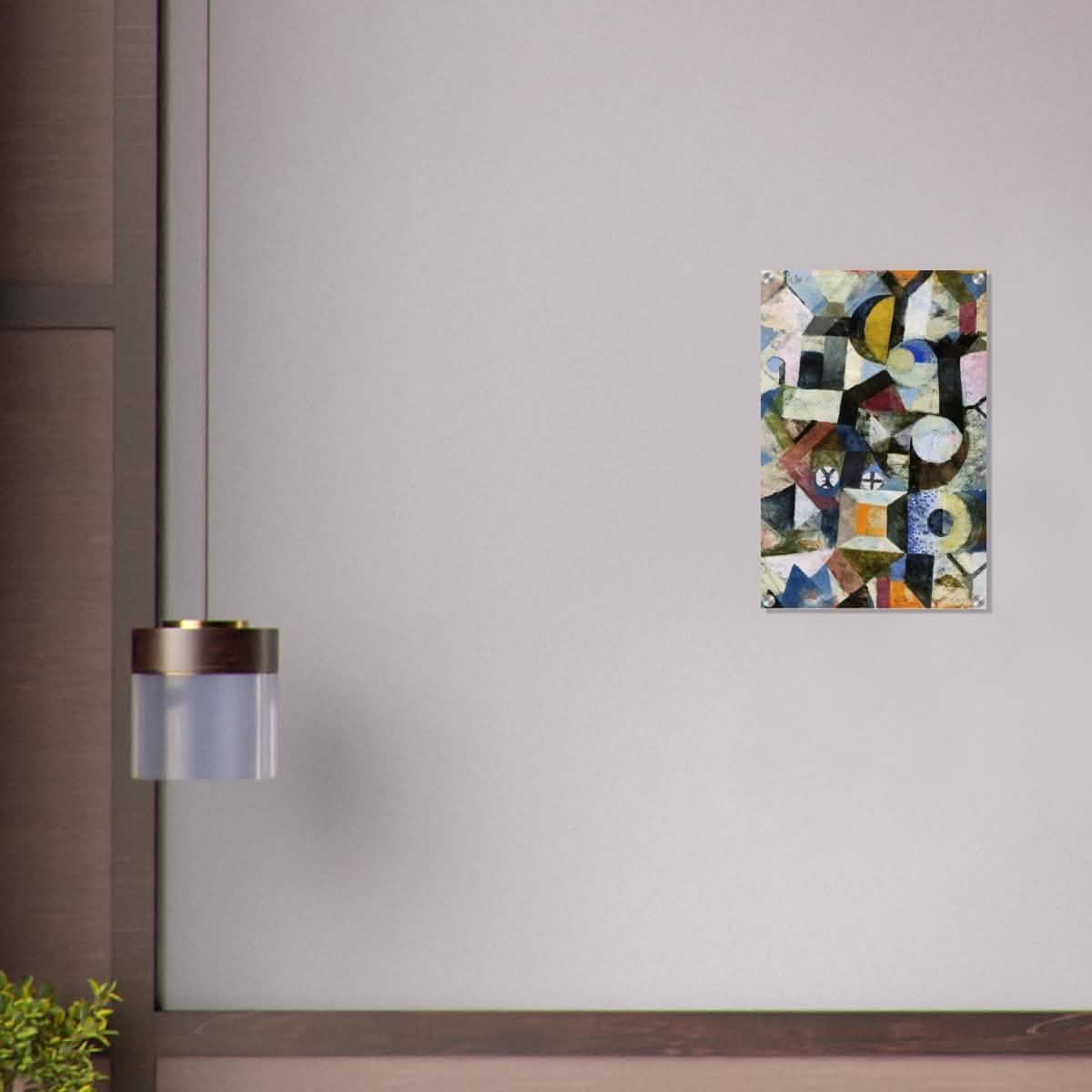 Composition with the Yellow Half - Moon and the Y by Paul Klee Abstract Wall art - Acrylic Print - 40x60 cm / 16x24″ -