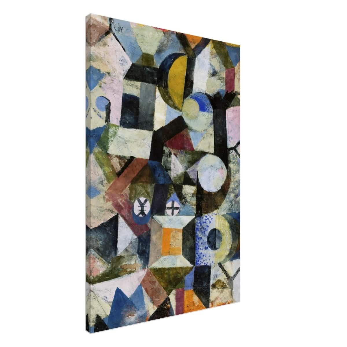 Composition with the Yellow Half - Moon and the Y by Paul Klee Abstract Wall art - Canvas - 60x90 cm / 24x36″ - Slim