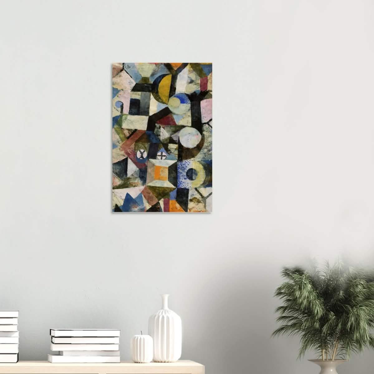 Composition with the Yellow Half - Moon and the Y by Paul Klee Abstract Wall art - Wood Prints - 40x60 cm / 16x24″ - 10 mm