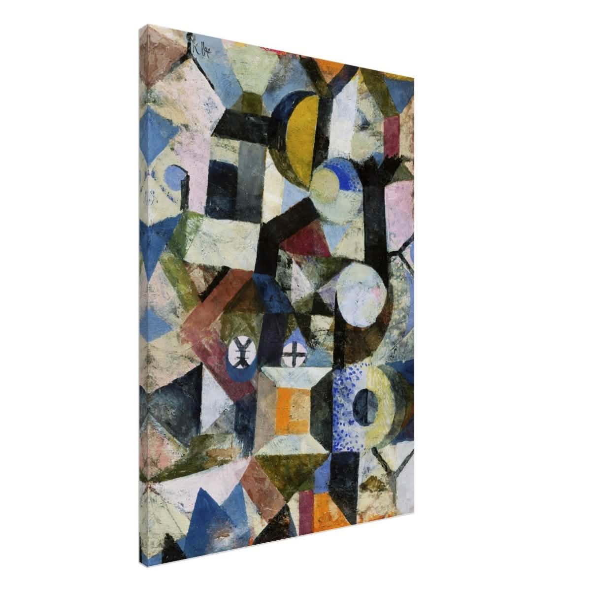 Composition with the Yellow Half - Moon and the Y by Paul Klee Abstract Wall art - Canvas - 70x100 cm / 28x40″ - Thick