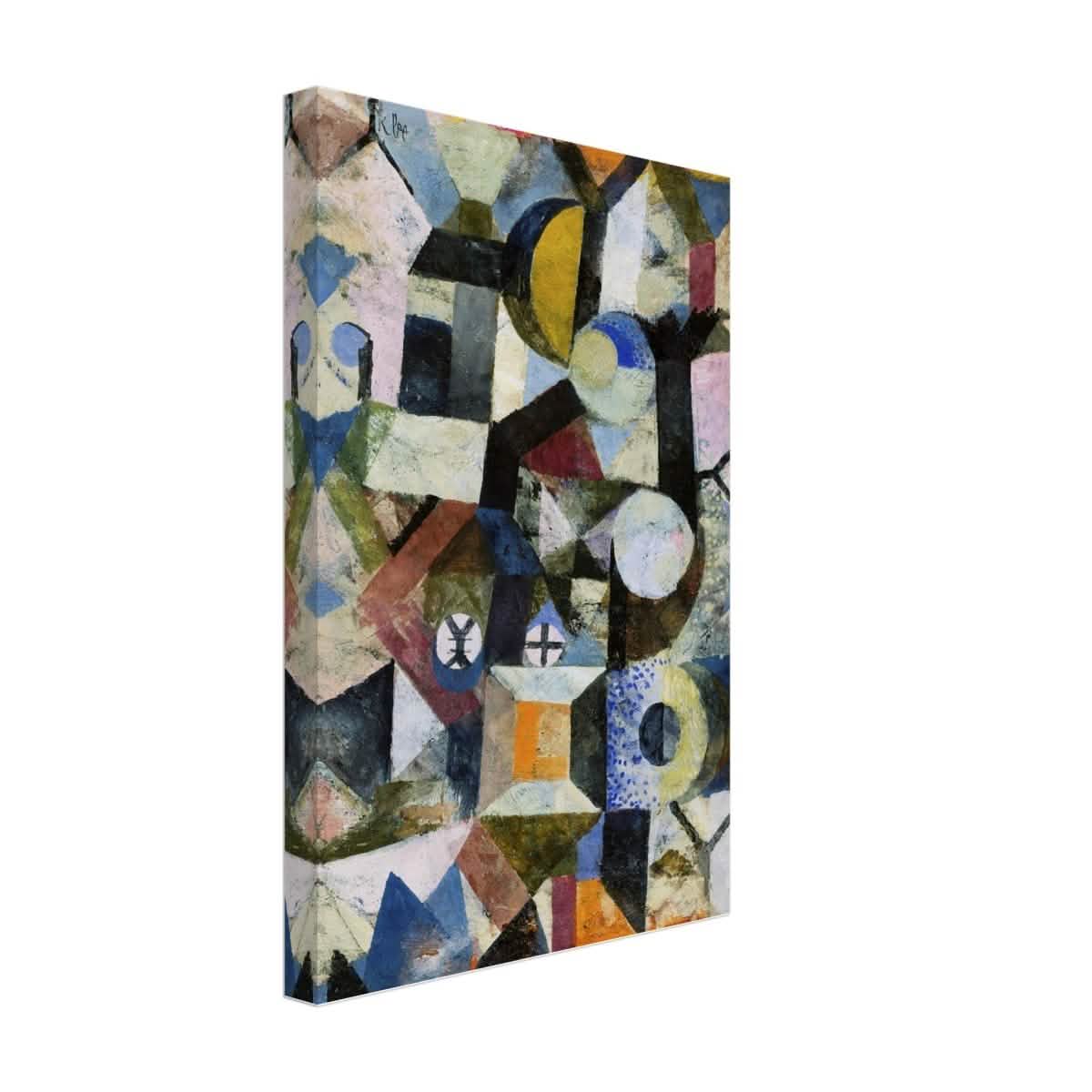 Composition with the Yellow Half - Moon and the Y by Paul Klee Abstract Wall art - Canvas - 30x45 cm / 12x18″ - Thick