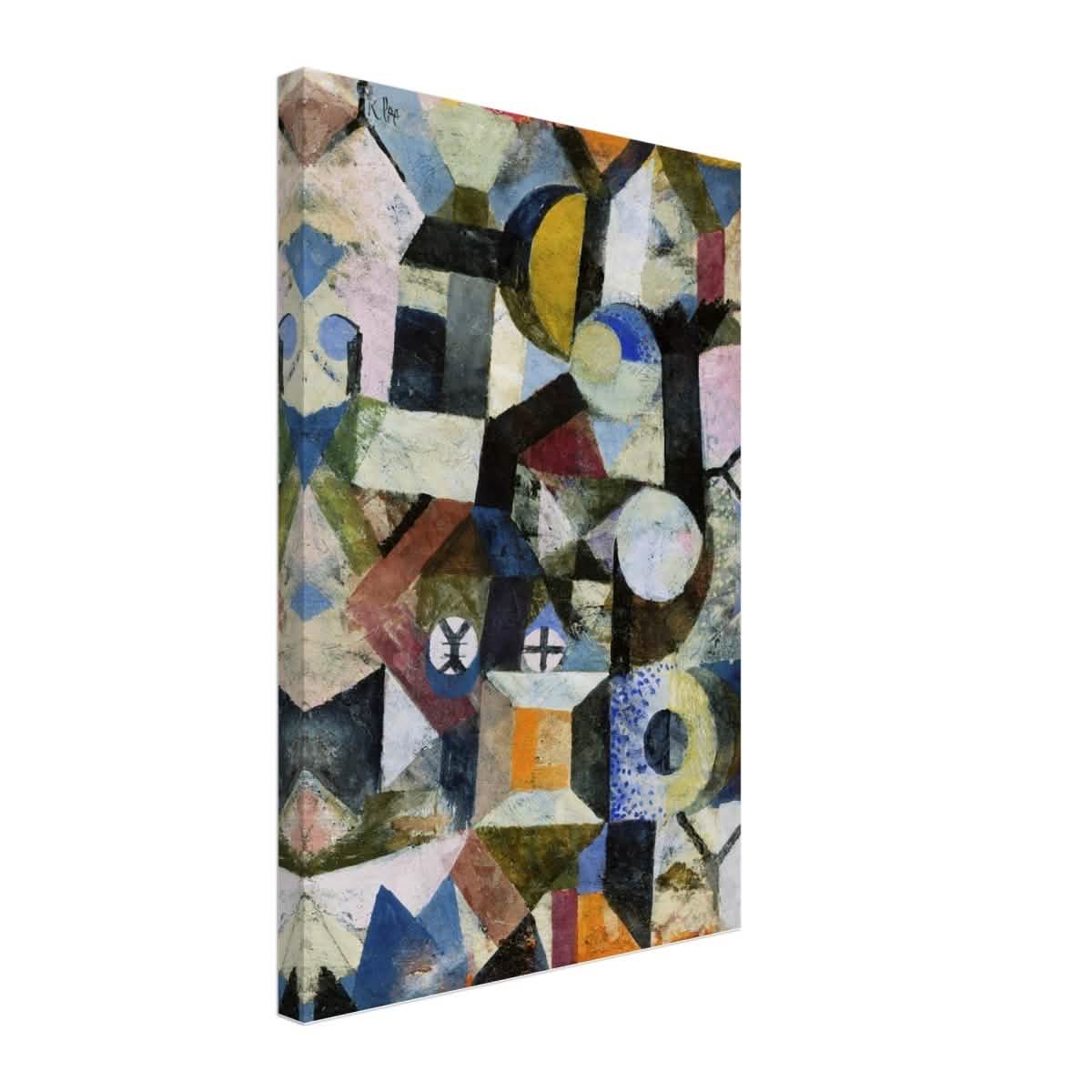 Composition with the Yellow Half - Moon and the Y by Paul Klee Abstract Wall art - Canvas - 40x60 cm / 16x24″ - Thick