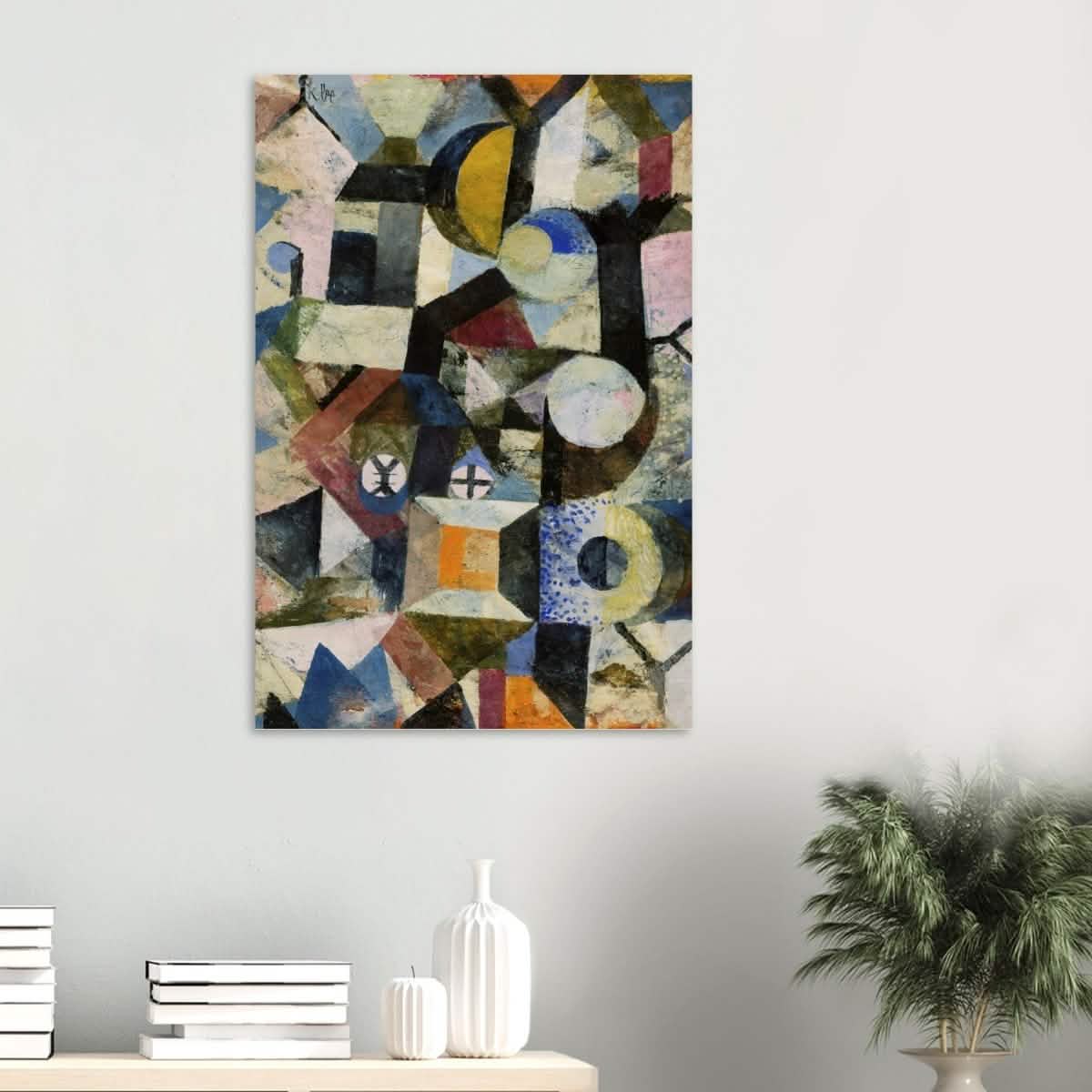 Composition with the Yellow Half - Moon and the Y by Paul Klee Abstract Wall art - Wood Prints - 60x90 cm / 24x36″ - 20 mm