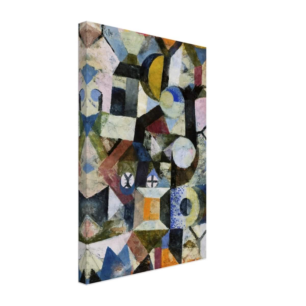 Composition with the Yellow Half - Moon and the Y by Paul Klee Abstract Wall art - Canvas - 30x45 cm / 12x18″ - Slim