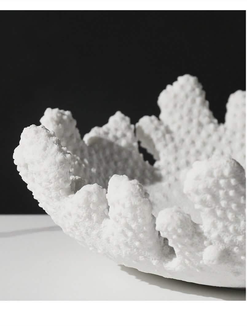 Coral - Inspired Resin Fruit Bowl – Modern Minimalist Decorative Plate - Coral flower -
