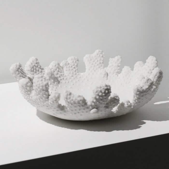 Coral - Inspired Resin Fruit Bowl – Modern Minimalist Decorative Plate - Coral flower -