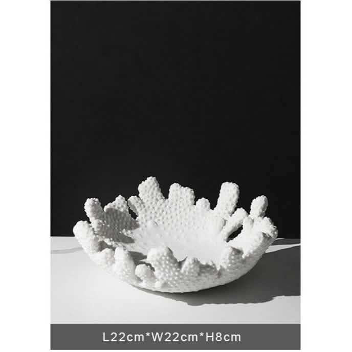 Coral - Inspired Resin Fruit Bowl – Modern Minimalist Decorative Plate - Coral flower -