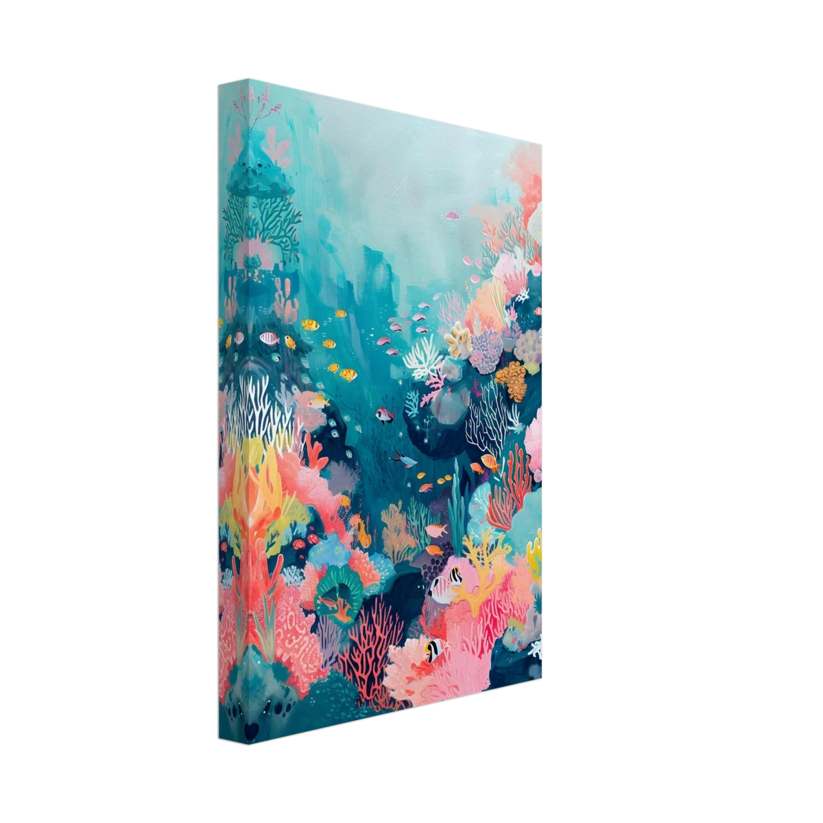 "Coral Symphony" – Underwater Reef Wall Art Print - Canvas - 20x30 cm / 8x12″ -