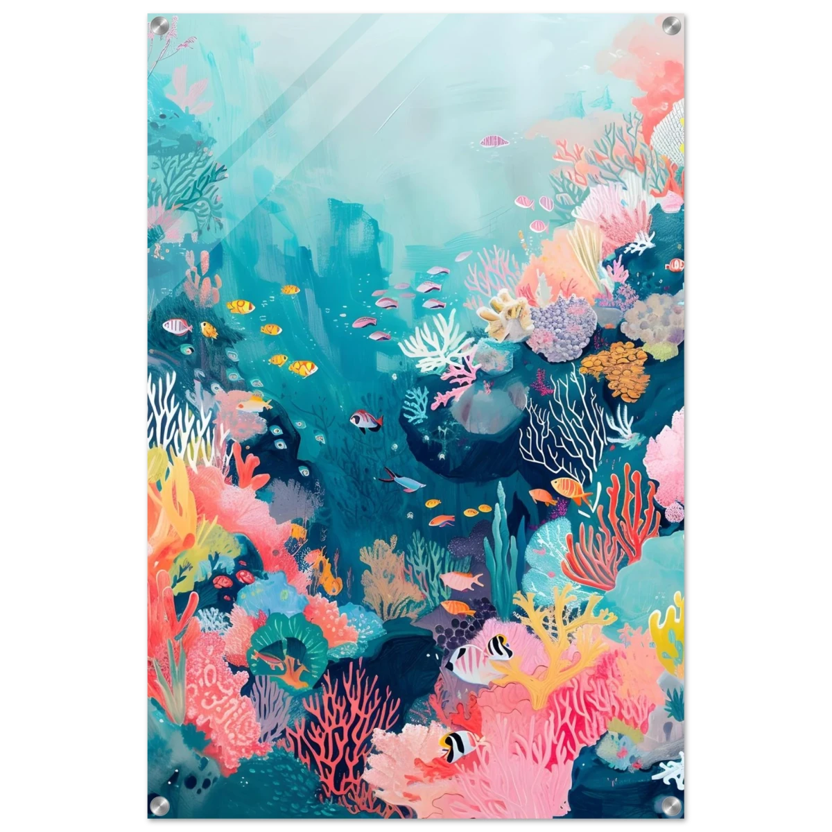 "Coral Symphony" – Underwater Reef Wall Art Print - Acrylic Print - 60x90 cm / 24x36″ -