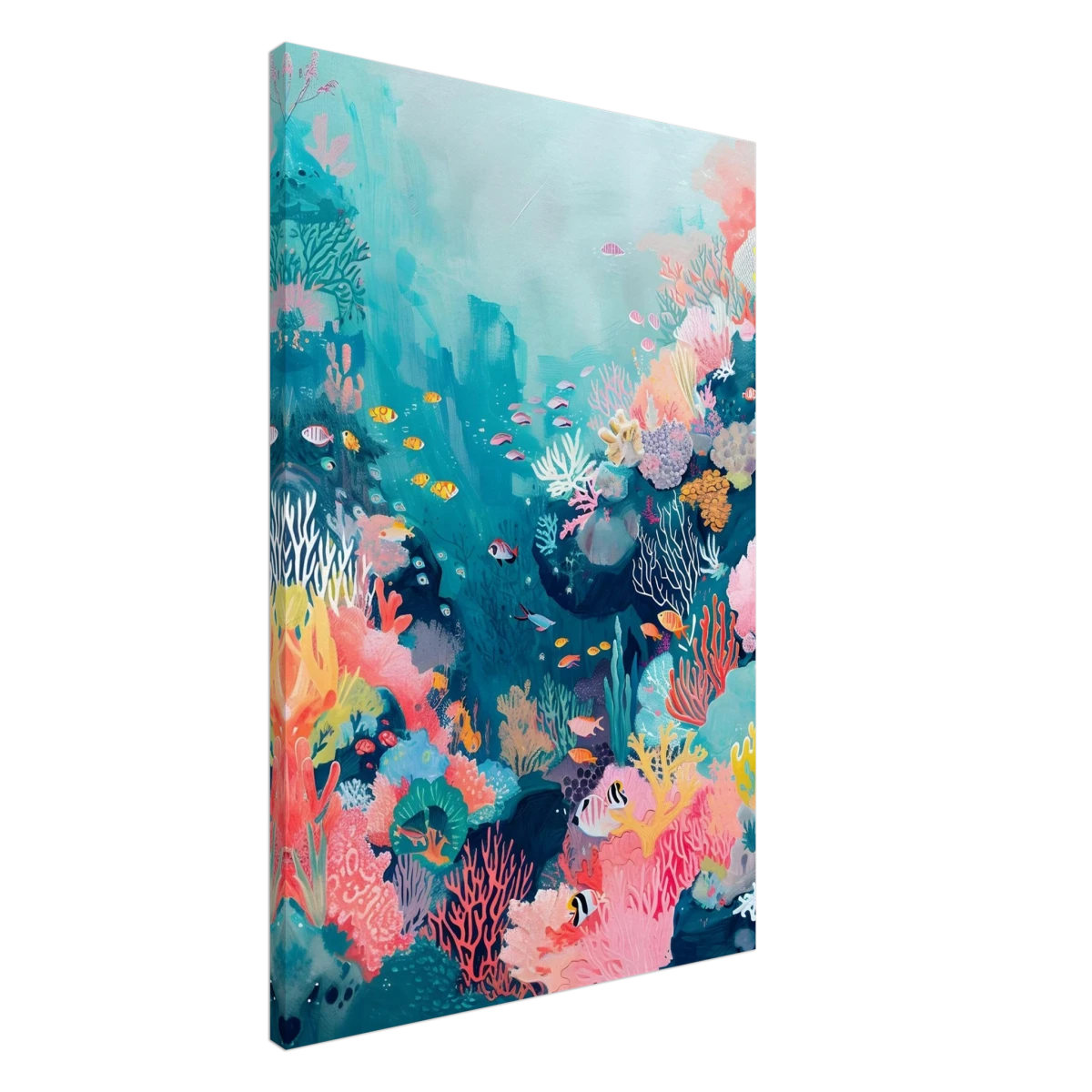 "Coral Symphony" – Underwater Reef Wall Art Print - Canvas - 60x90 cm / 24x36″ -