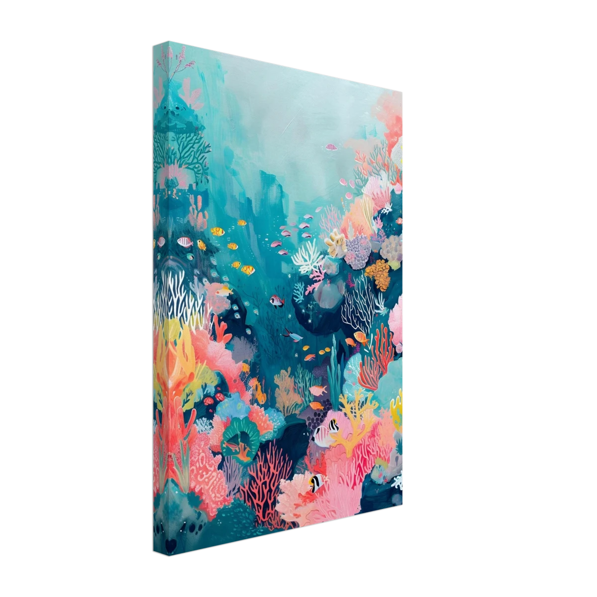 "Coral Symphony" – Underwater Reef Wall Art Print - Canvas - 30x45 cm / 12x18″ -