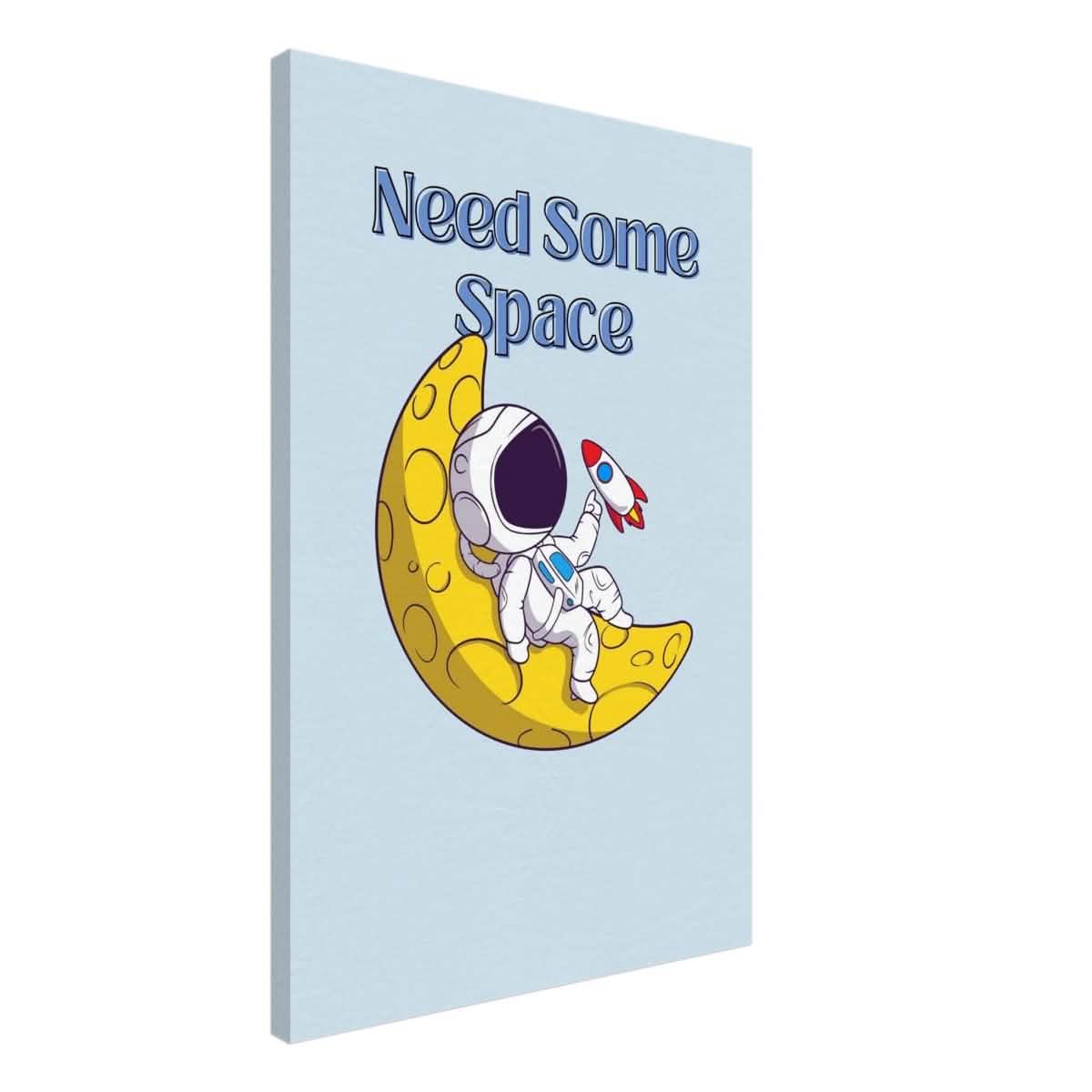 Cosmic Escape: Need Some Space | Motivational pop art wall art print - 50x75 cm / 20x30″ - Canvas -