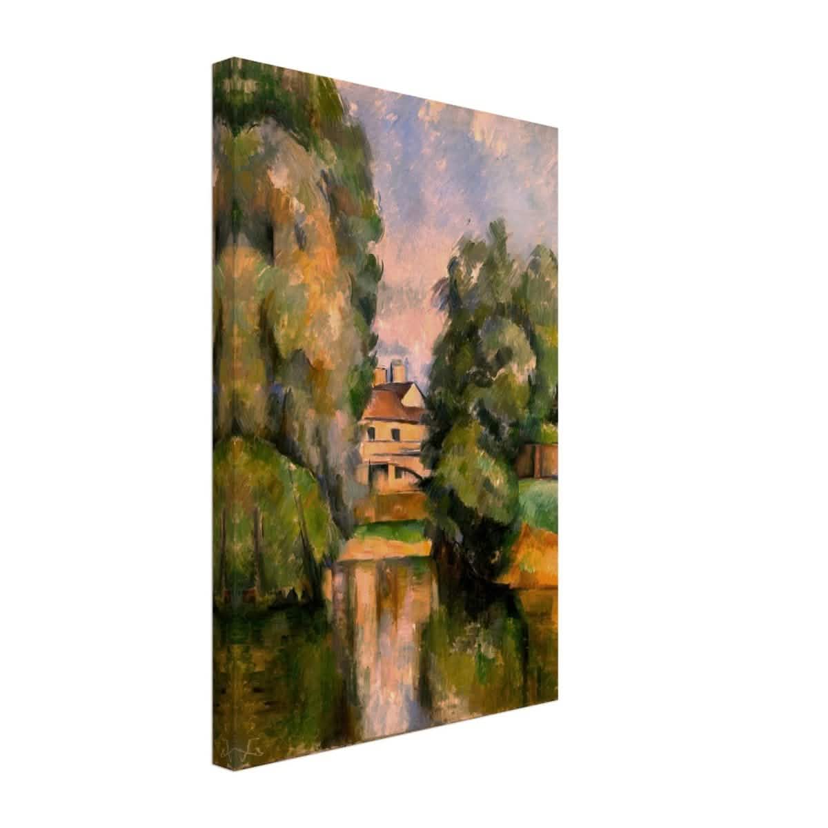 Country House by a River by Paul Cézanne 1890 - Canvas - 30x45 cm / 12x18″ - Slim