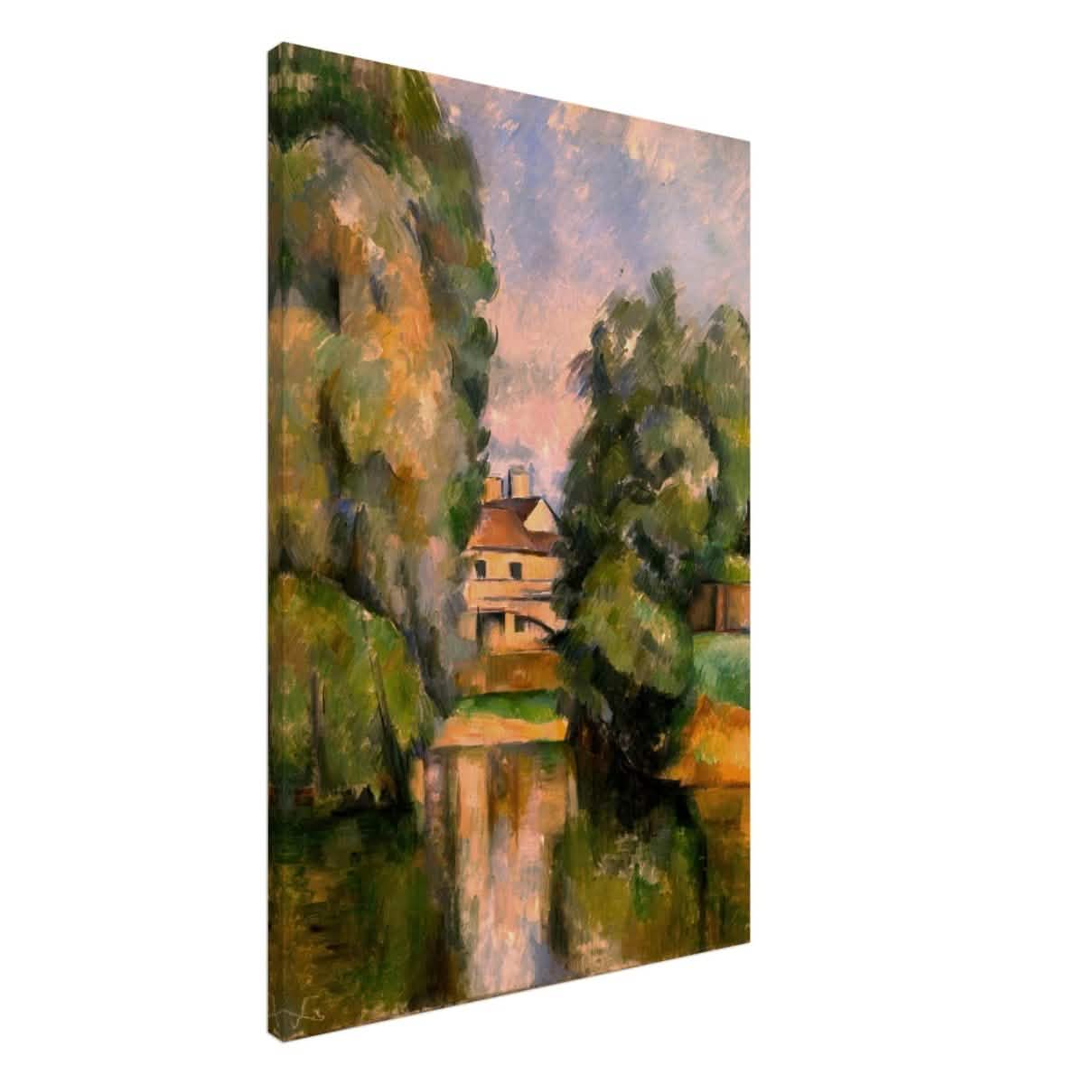 Country House by a River by Paul Cézanne 1890 - Canvas - 60x90 cm / 24x36″ - Slim