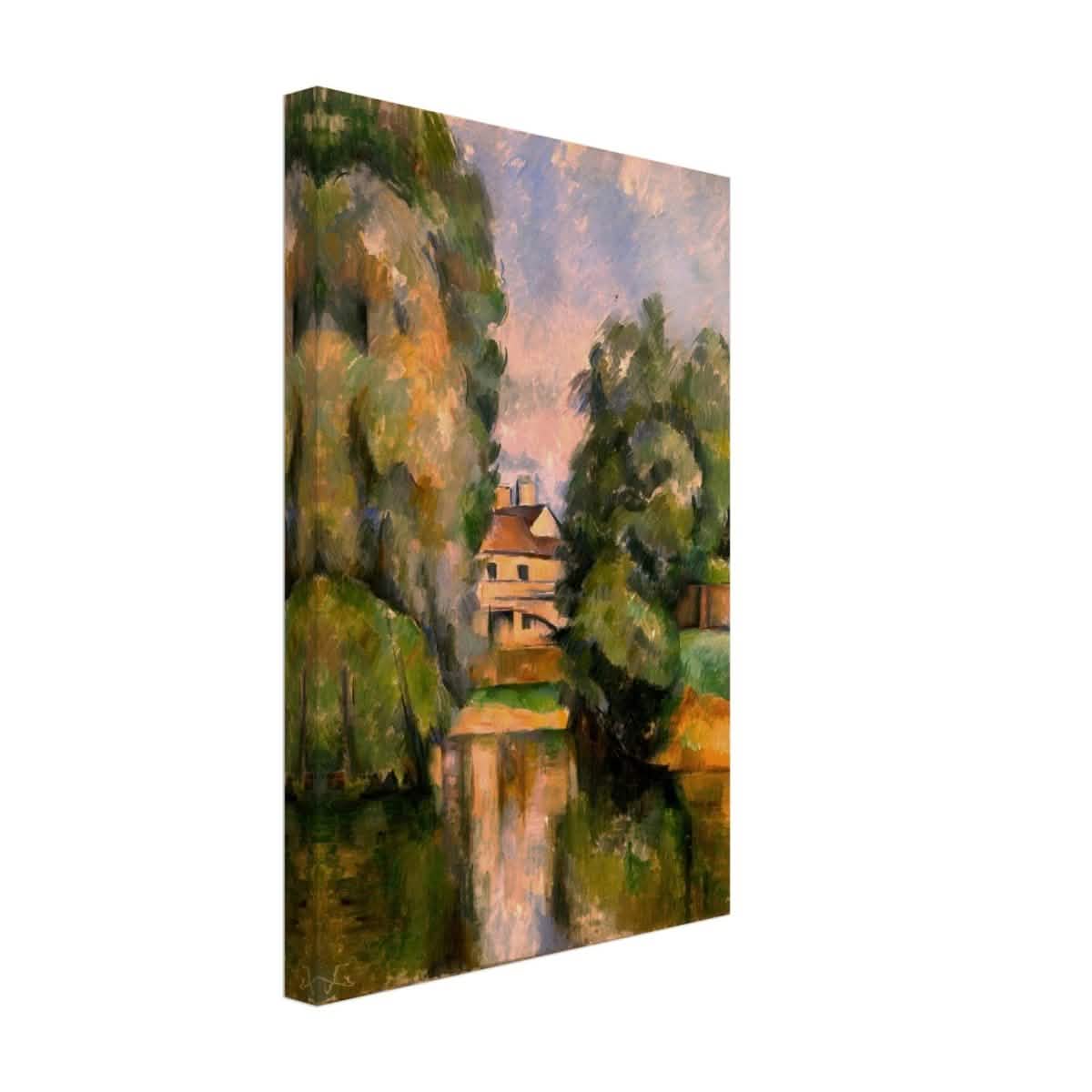 Country House by a River by Paul Cézanne 1890 - Canvas - 30x45 cm / 12x18″ - Thick