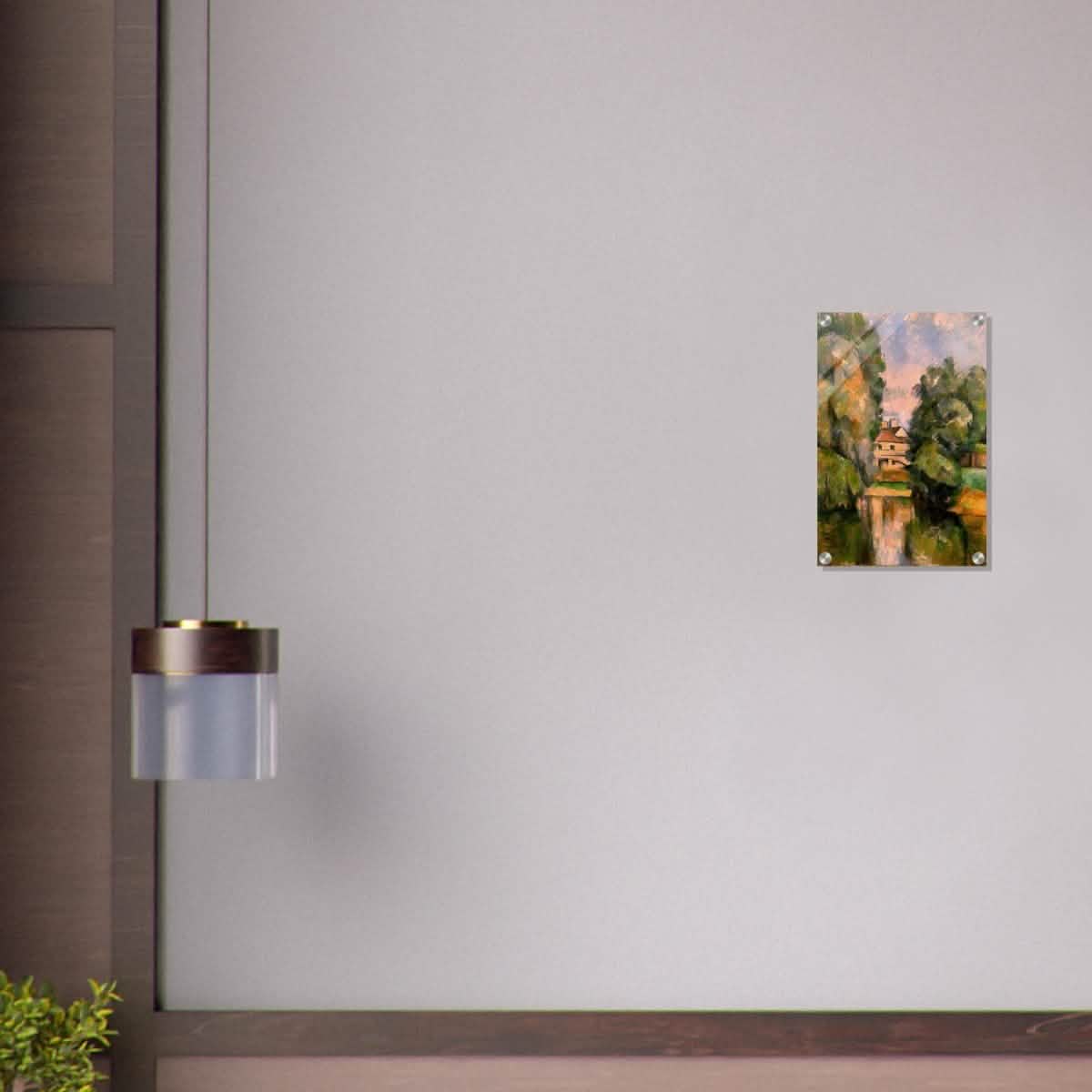 Country House by a River by Paul Cézanne 1890 - Acrylic Print - 30x45 cm / 12x18″ -