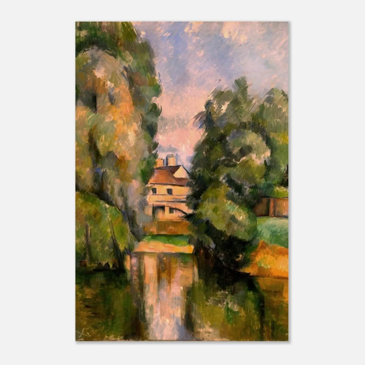 Country House by a River by Paul Cézanne 1890 - Aluminum Print - 30x45 cm / 12x18″ -