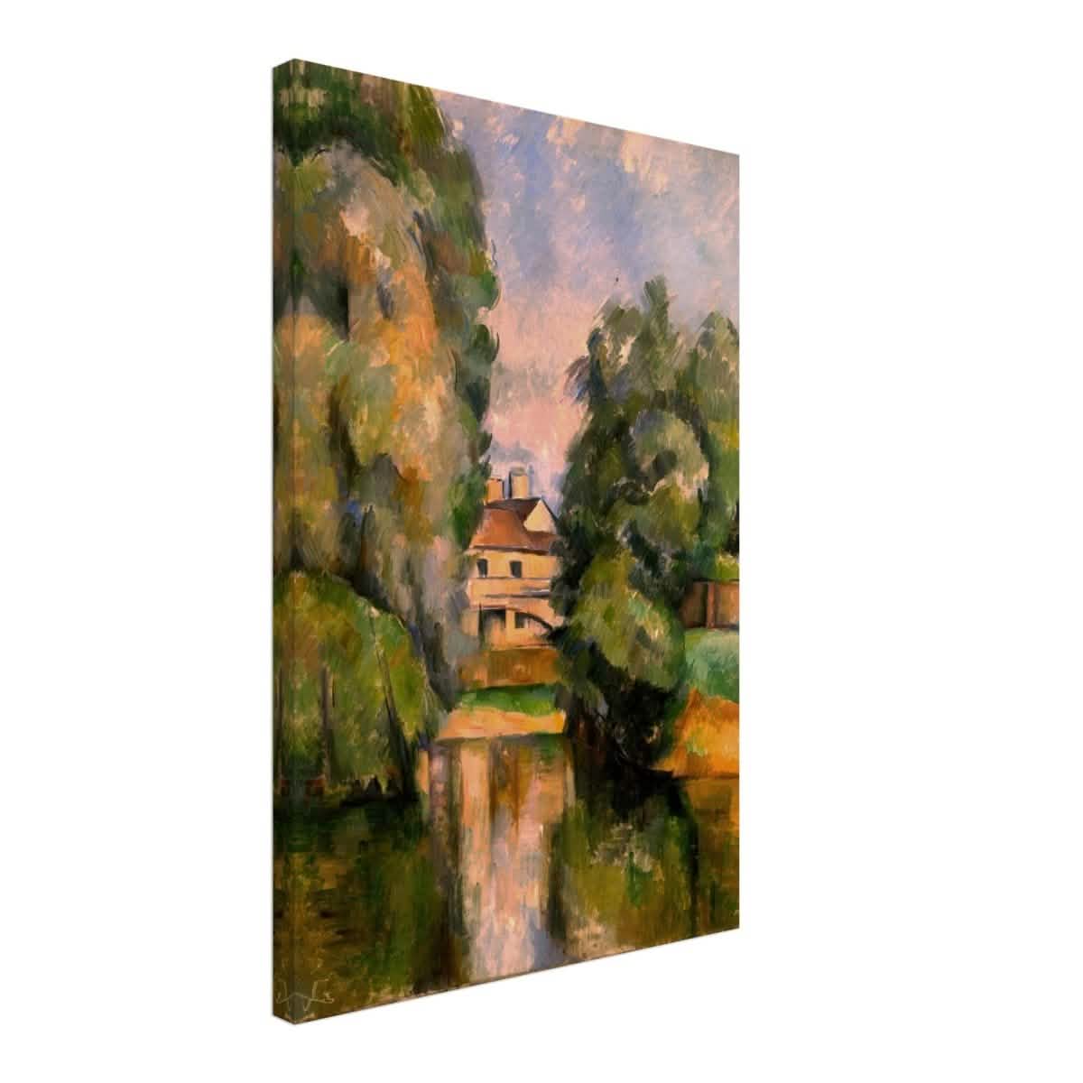 Country House by a River by Paul Cézanne 1890 - Canvas - 40x60 cm / 16x24″ - Slim