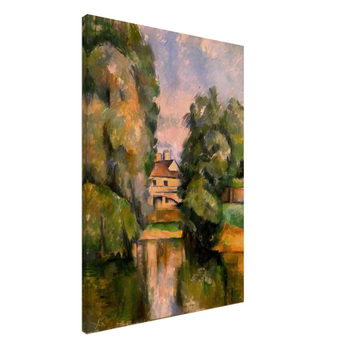 Country House by a River by Paul Cézanne 1890 - Canvas - 70x100 cm / 28x40″ - Thick