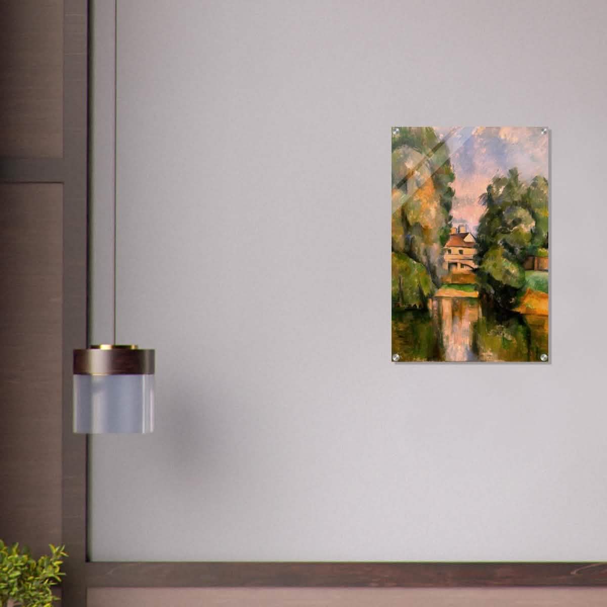 Country House by a River by Paul Cézanne 1890 - Acrylic Print - 50x75 cm / 20x30″ -