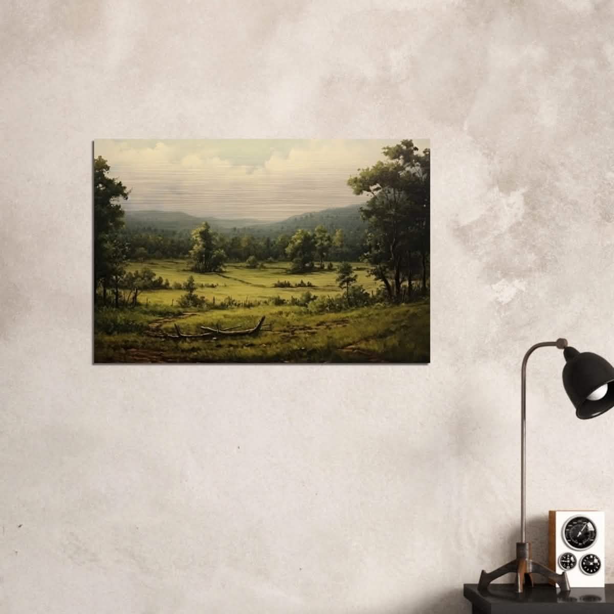 Countryside Landscape Wall Art - Brushed Aluminum Print - 60x90 cm / 24x36″ -