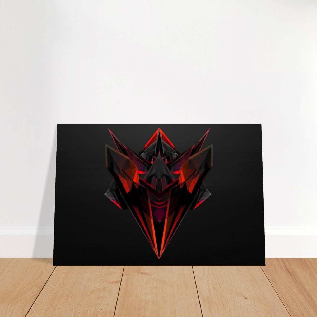 Crimson Shard | Geometric Inferno | Pop Art Wall art print - Brushed Aluminum Print - 30x45 cm / 12x18″ -