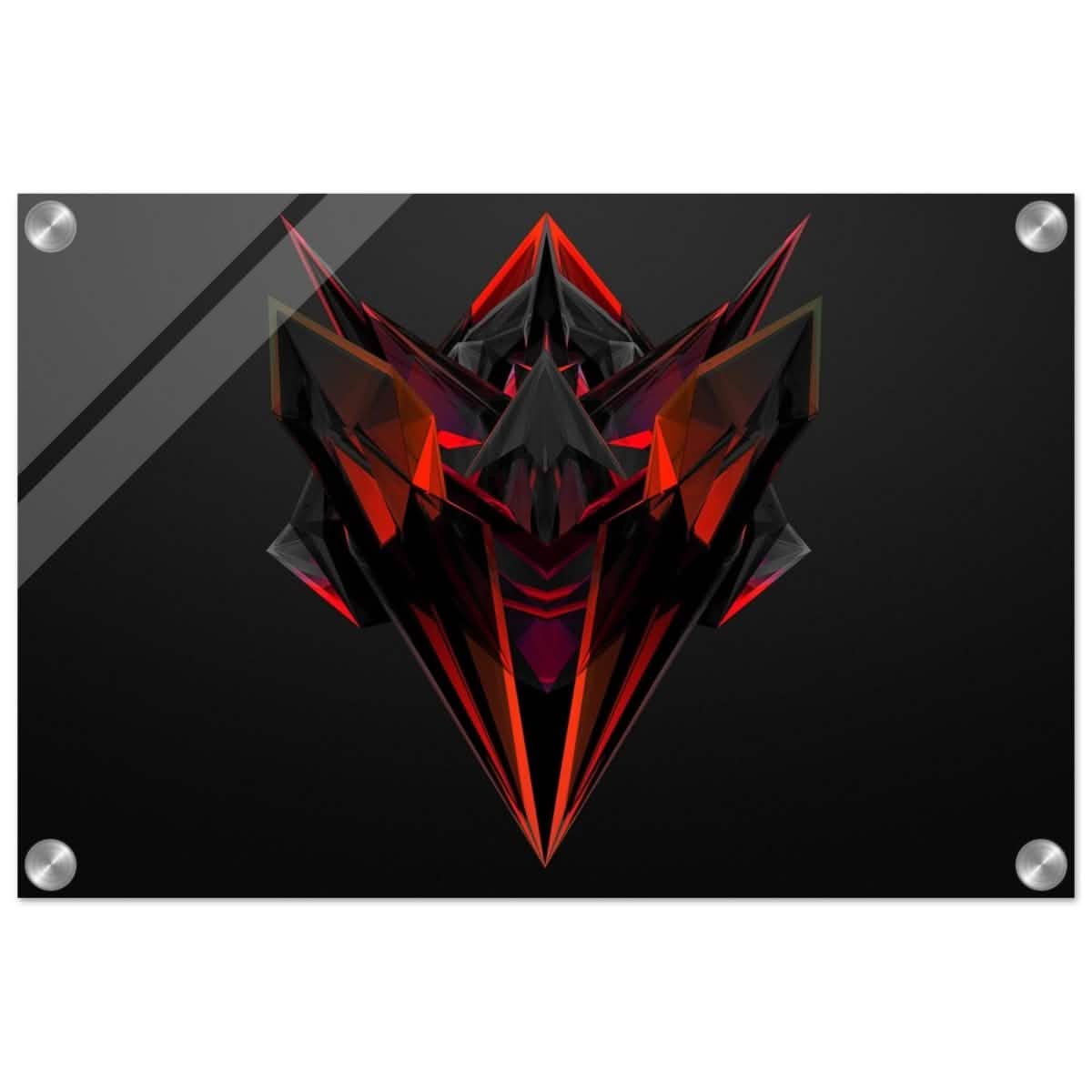 Crimson Shard | Geometric Inferno | Pop Art Wall art print - Acrylic Print - 30x45 cm / 12x18″ -