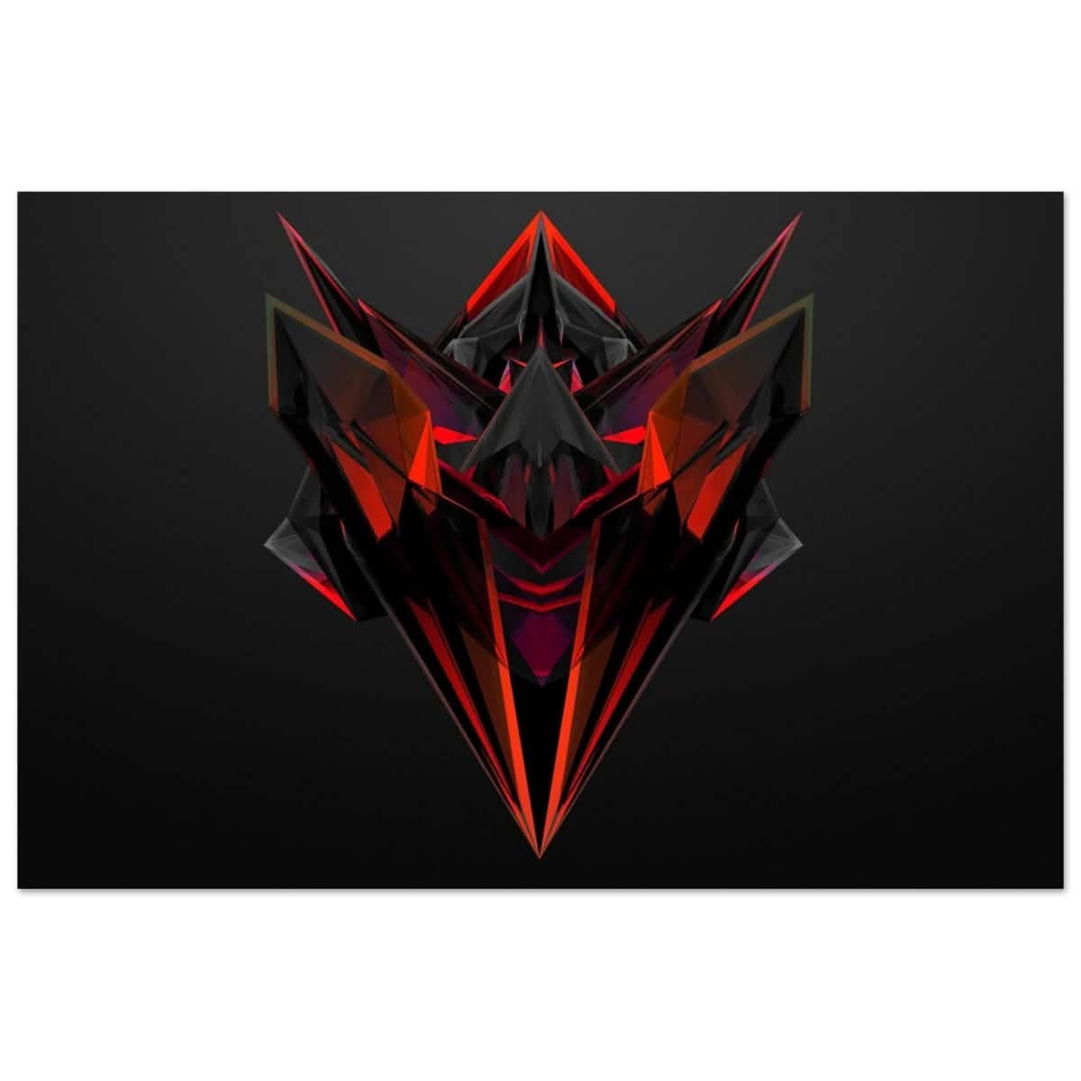 Crimson Shard | Geometric Inferno | Pop Art Wall art print - Aluminum Print - 30x45 cm / 12x18″ -