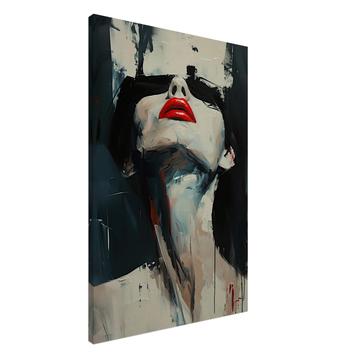 Crimson Silence – Abstract Expression of Desire - Canvas - 60x90 cm / 24x36″ -