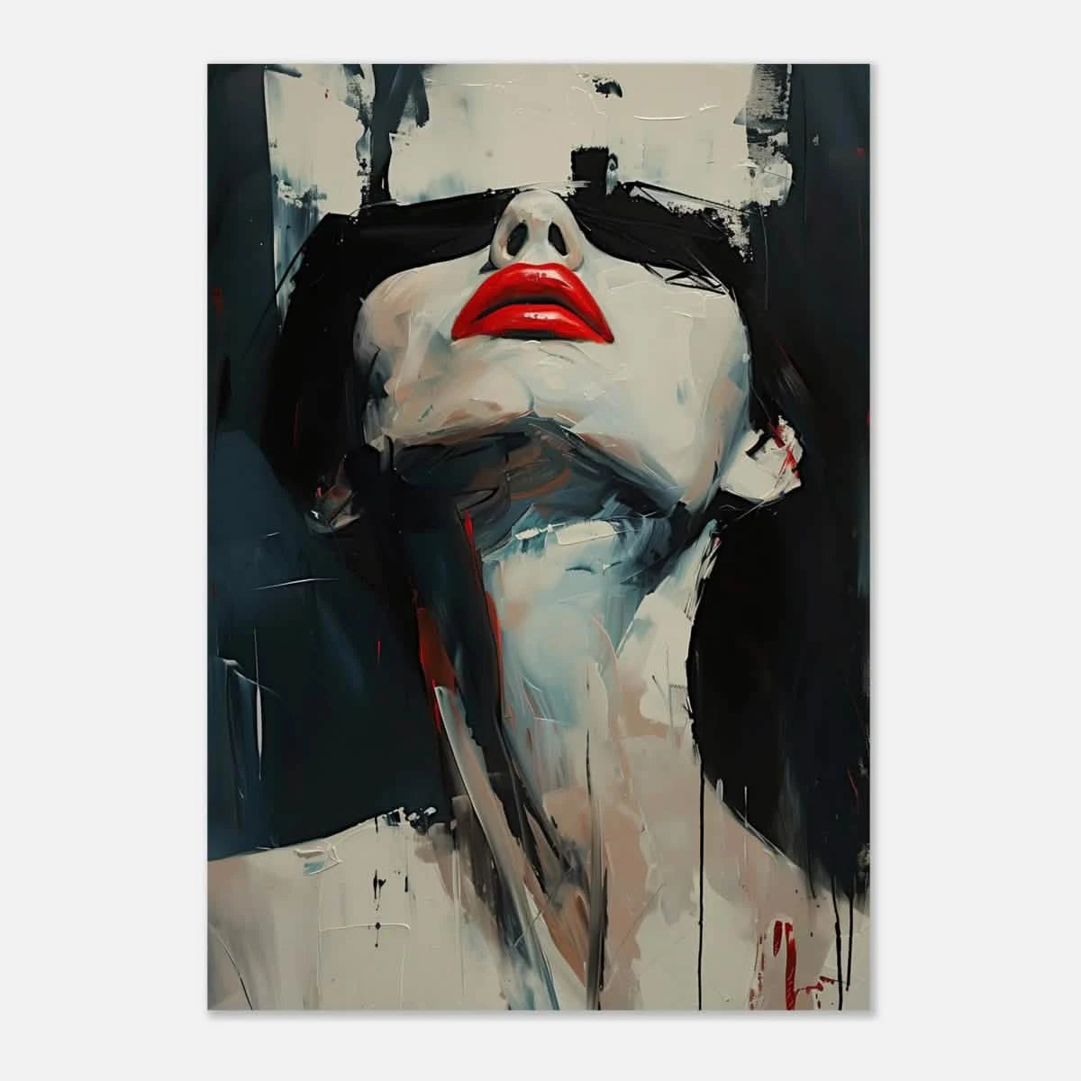 Crimson Silence – Abstract Expression of Desire - Aluminum Print - 70x100 cm / 28x40″ -