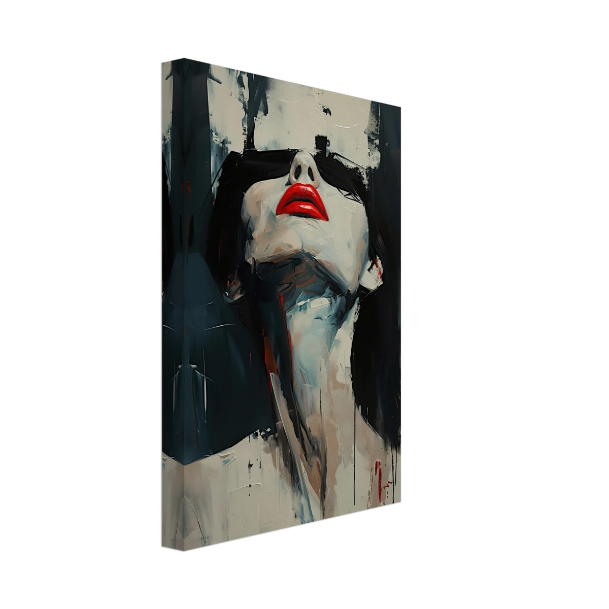 Crimson Silence – Abstract Expression of Desire - Canvas - 20x30 cm / 8x12″ -