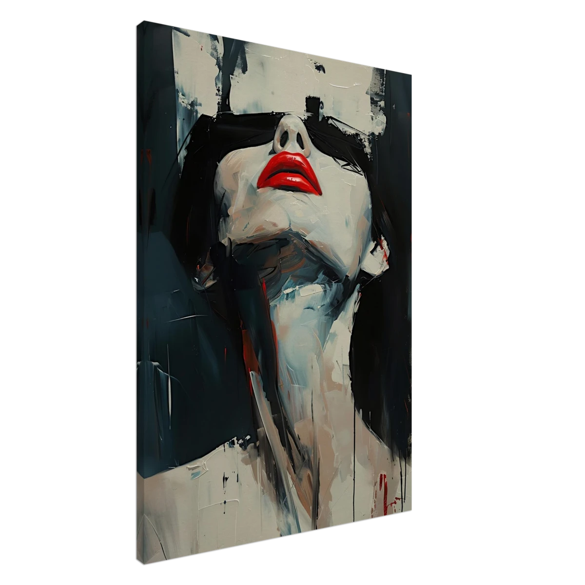 Crimson Silence – Abstract Expression of Desire - Canvas - 70x100 cm / 28x40″ -