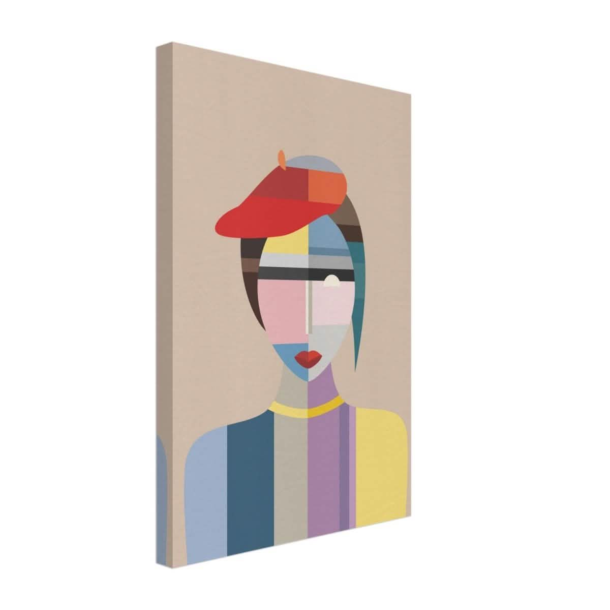 Cubist Elegance – A Modern Fusion of Color & Form - 30x45 cm / 12x18″ - Canvas -