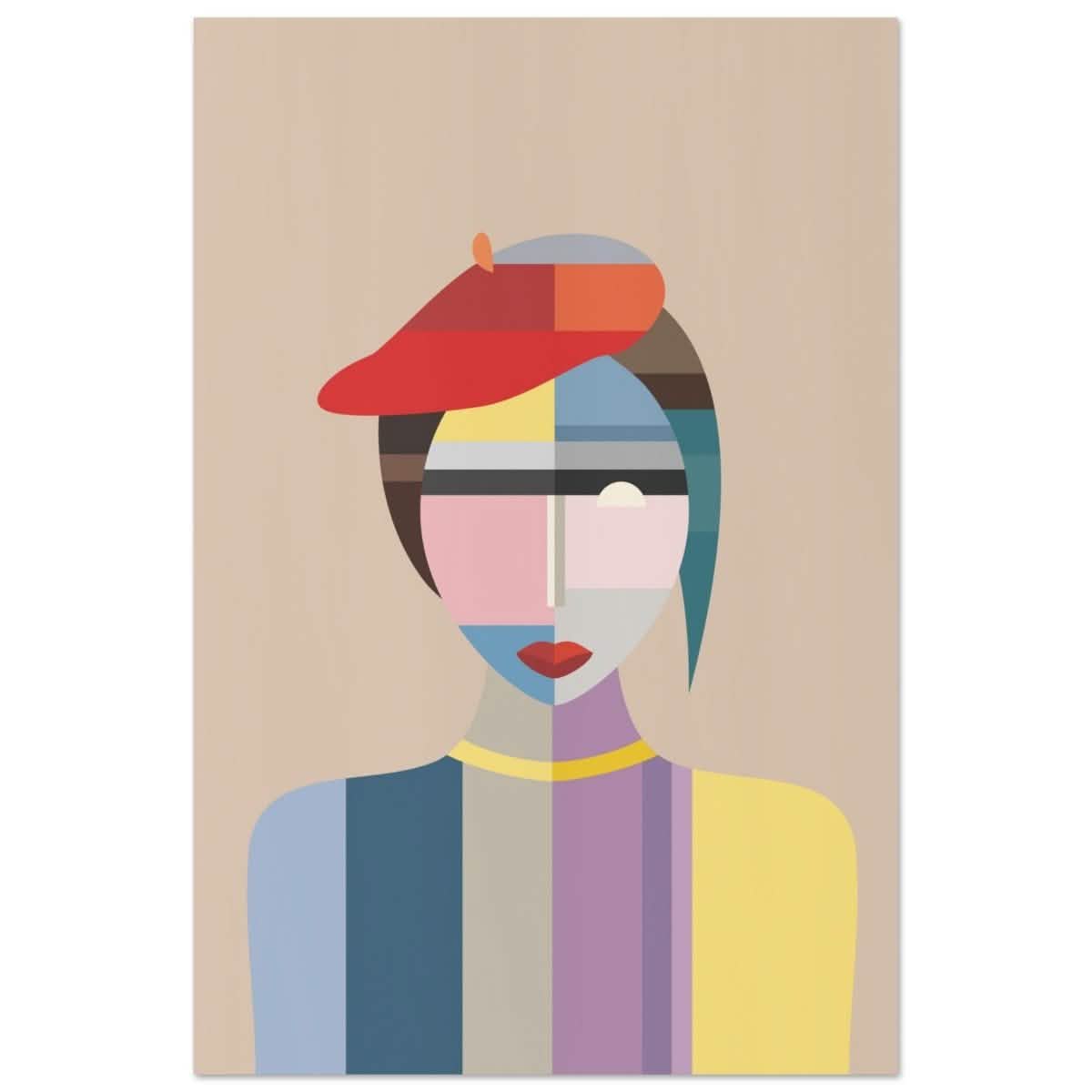 Cubist Elegance – A Modern Fusion of Color & Form - 40x60 cm / 16x24″ - Aluminum Print -