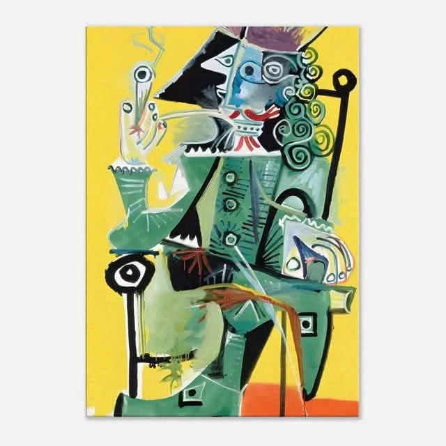 Cubist Harmony: Picasso - Inspired Duo V02 - Canvas - 30X45 CM / 12X18″ -