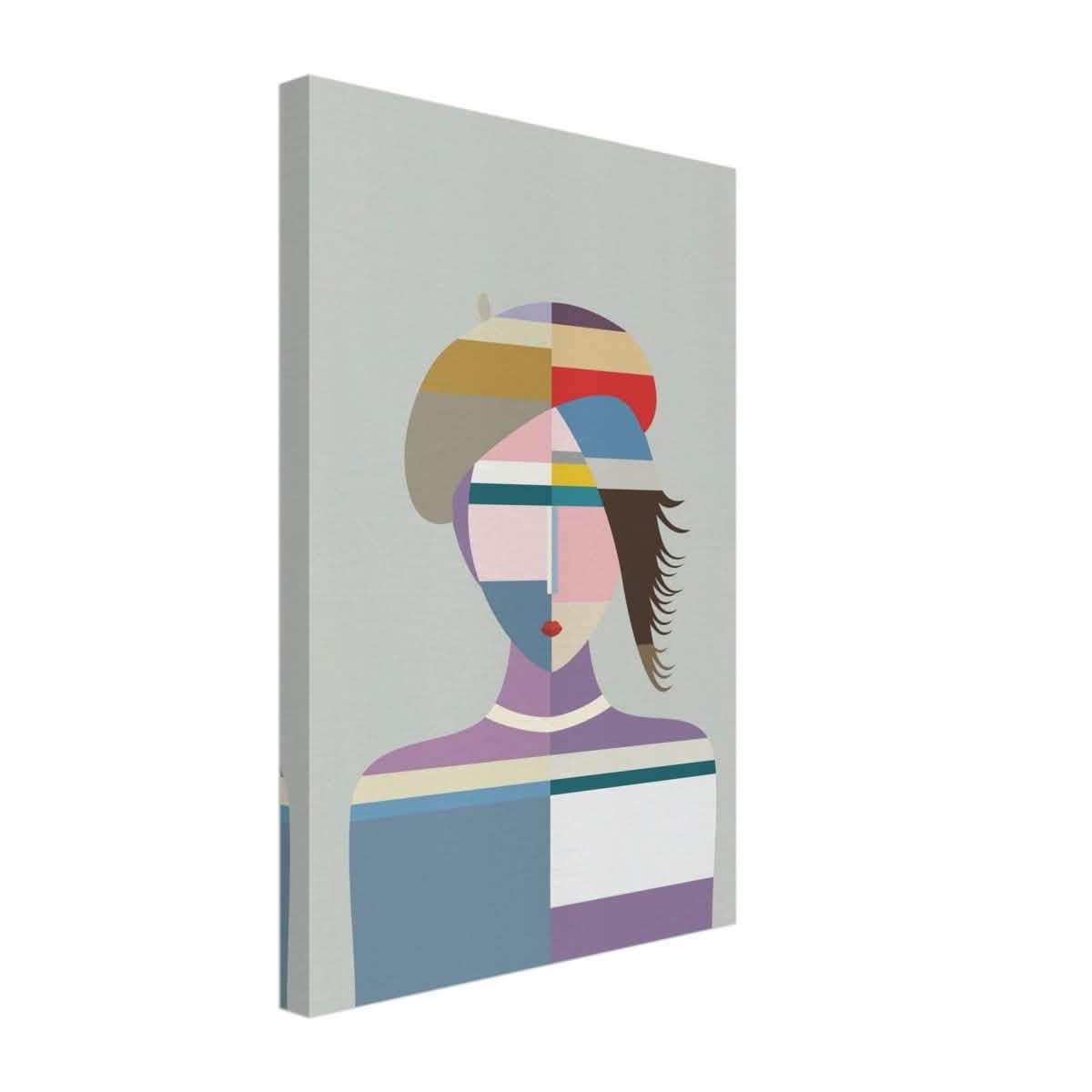 Cubist Muse – A Modern Take on Abstract Portraiture - Canvas - 30x45 cm / 12x18″ -