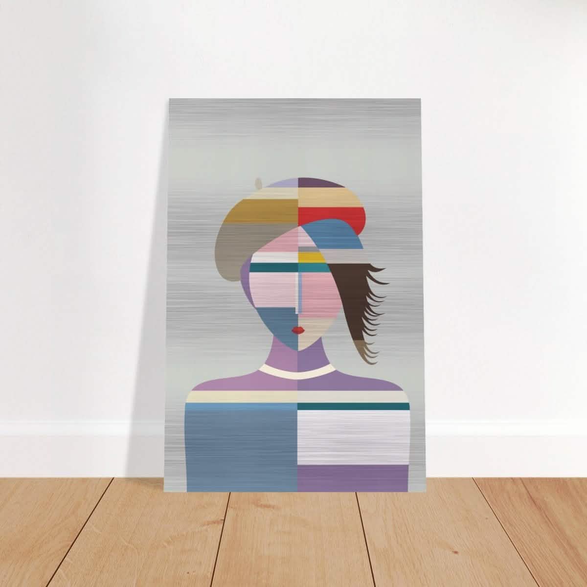 Cubist Muse – A Modern Take on Abstract Portraiture - Brushed Aluminum Print - 60x90 cm / 24x36″ -