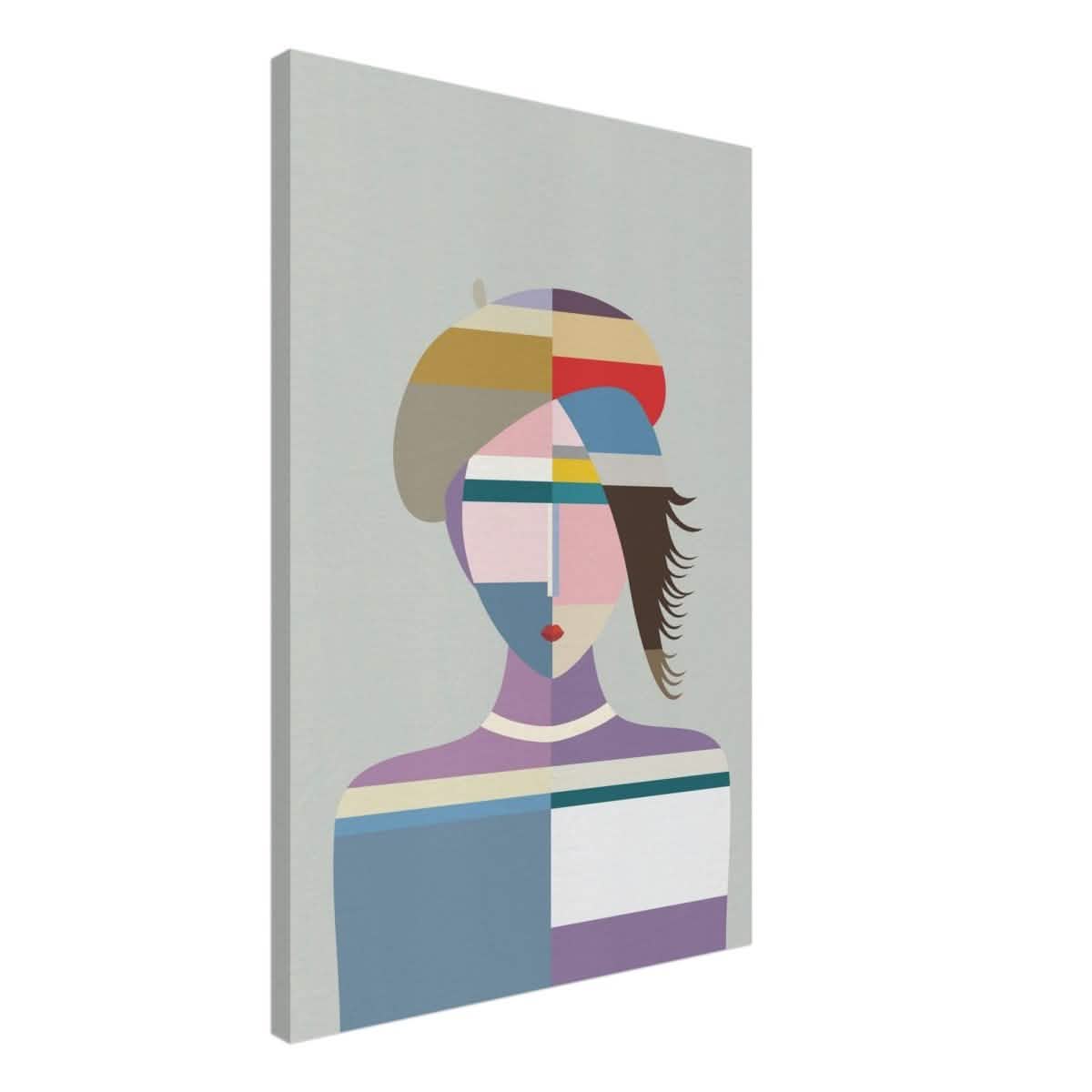 Cubist Muse – A Modern Take on Abstract Portraiture - Canvas - 50x75 cm / 20x30″ -