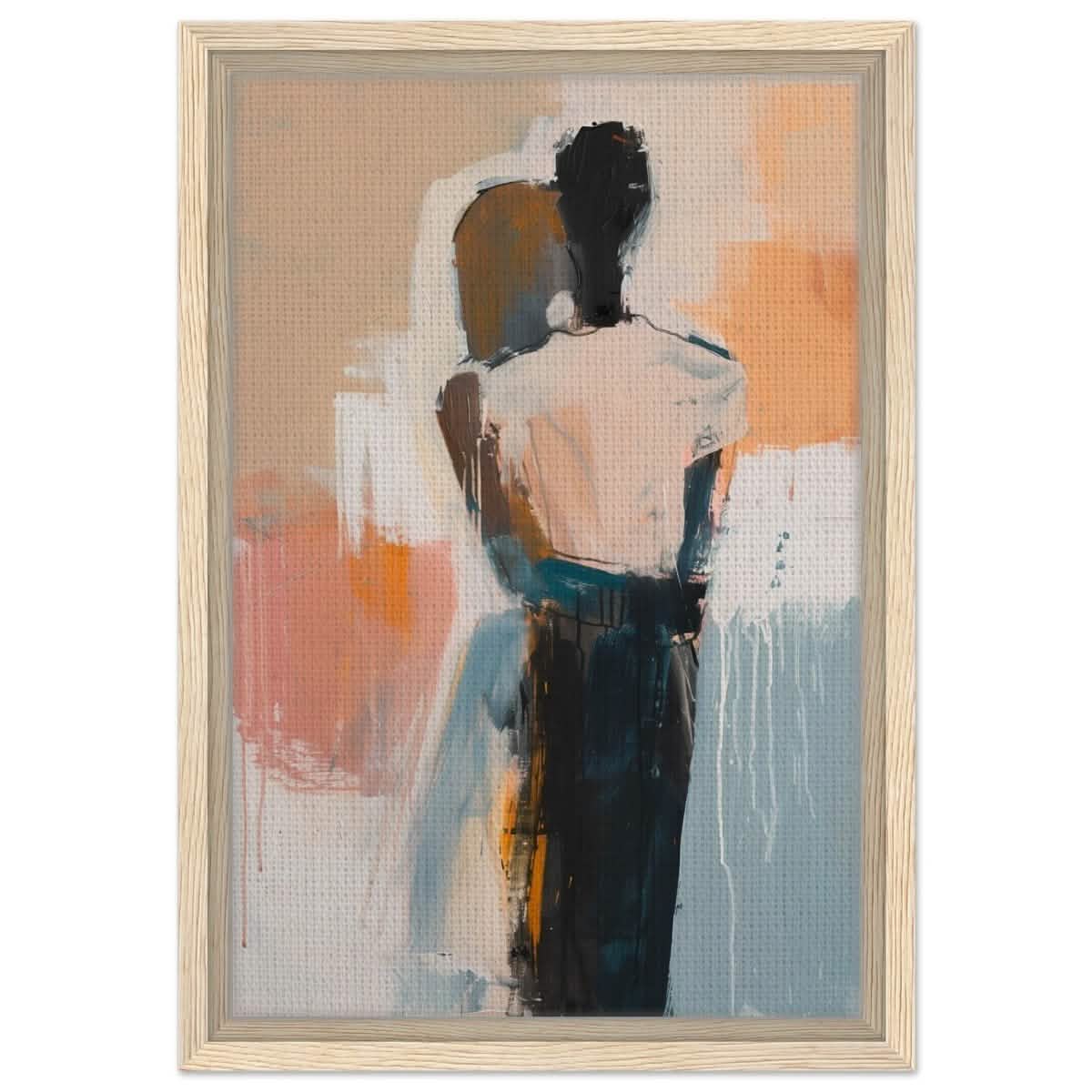 Da Vinci Abstract Art Wall art print | Abstract Expressionism - Framed Canvas - 30x45 cm / 12x18″ - Wood frame